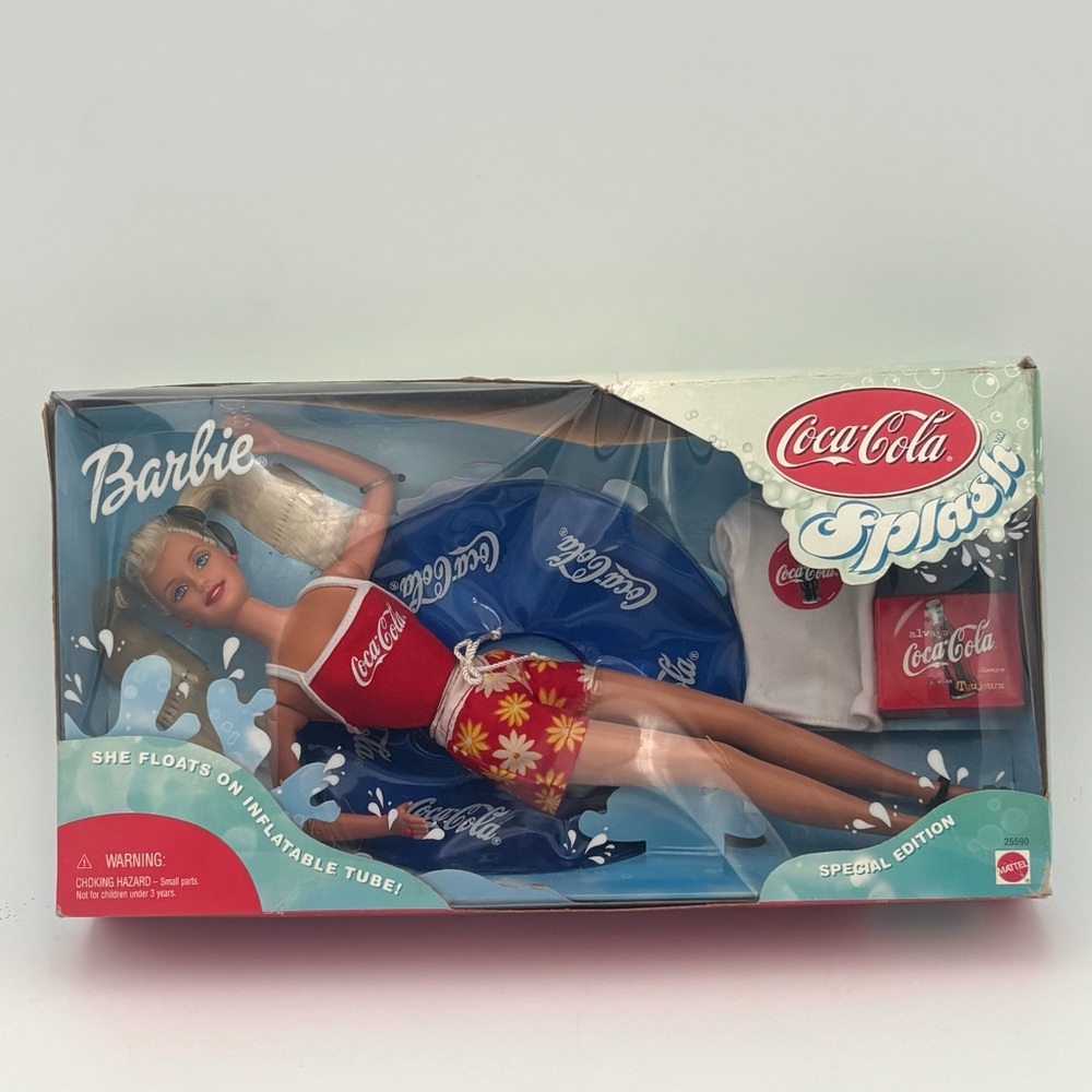 1999 Mattel Coca-Cola Splash Barbie Special Edition Doll NIB # 25590